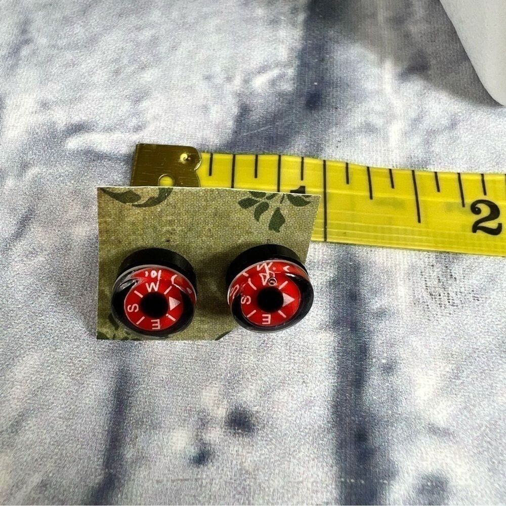 Compass earrings handmade - Picture 4 of 5